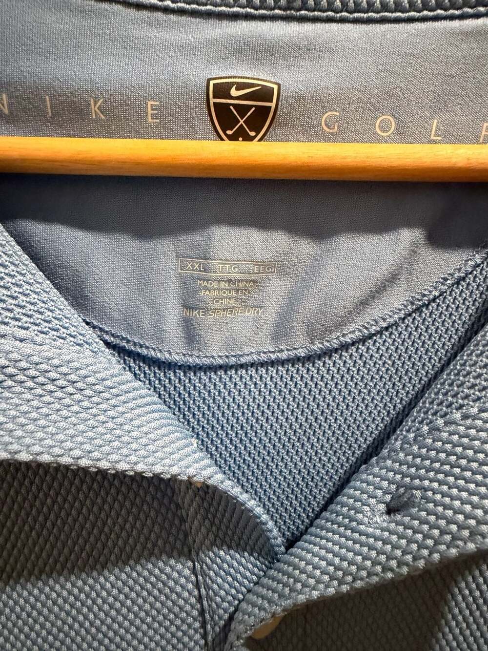 Nike Golf Sphere Dry Polo Shirt Light Blue XXL - Picture 3 of 8
